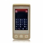 KP500 Stylish Mobile Phone with JAVA TouchWiz Brown